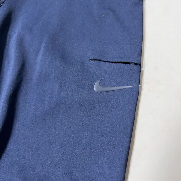 Nike‎ Dri-Fit Power Pocket Hyper Tights Stretch Pants Blue Size Medium - Picture 3 of 8